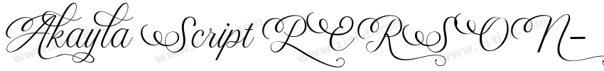 Akayla Script PERSON字体转换